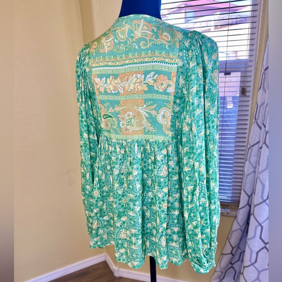 NEW! Spell & the Gypsy Collective Emerald Madame Peacock Boho Blouse - Picture 12 of 17